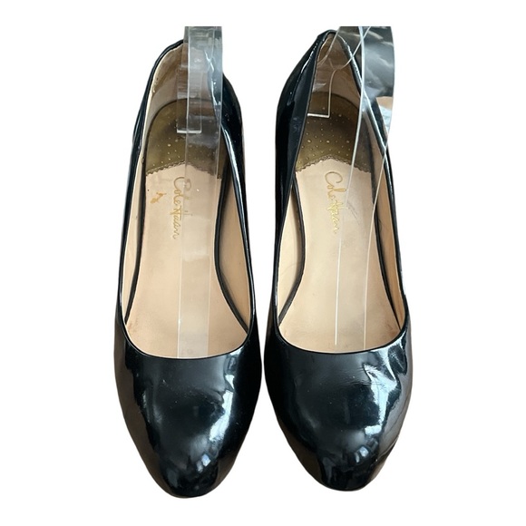 Cole Haan Nike Air Black Patent Leather Shoes size 9.5B Excellent Condition - Picture 2 of 5